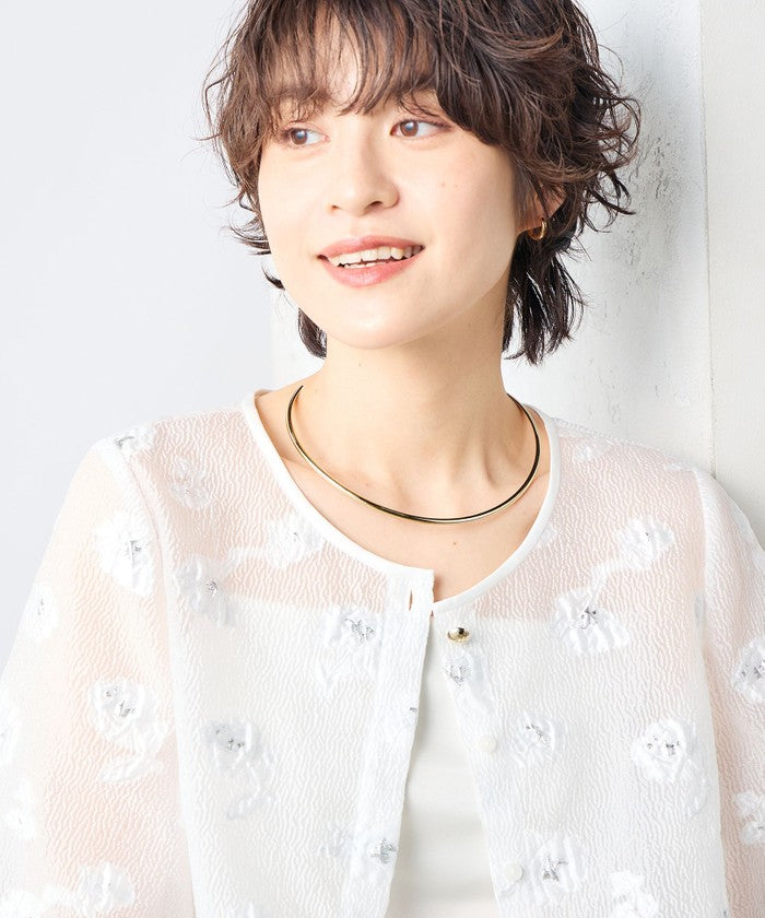 ノーリーズソフィー NOLLEY'S sophi ラメフラワージャガードBL (ブラック・グレー系1) ブラック・グレー系1