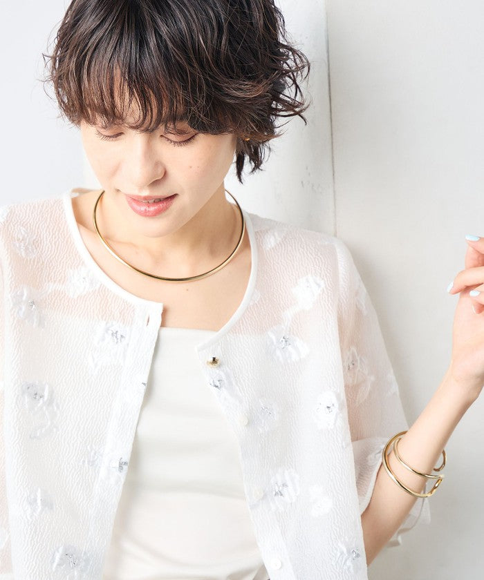 ノーリーズソフィー NOLLEY'S sophi ラメフラワージャガードBL (ブラック・グレー系1) ブラック・グレー系1