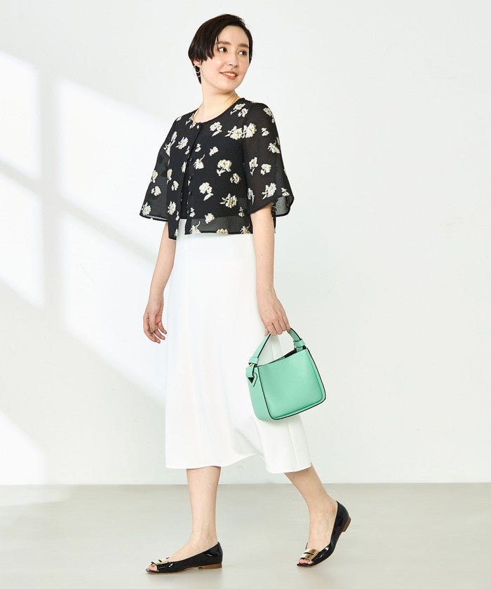 ノーリーズソフィー NOLLEY'S sophi ラメフラワージャガードBL (ブラック・グレー系1) ブラック・グレー系1