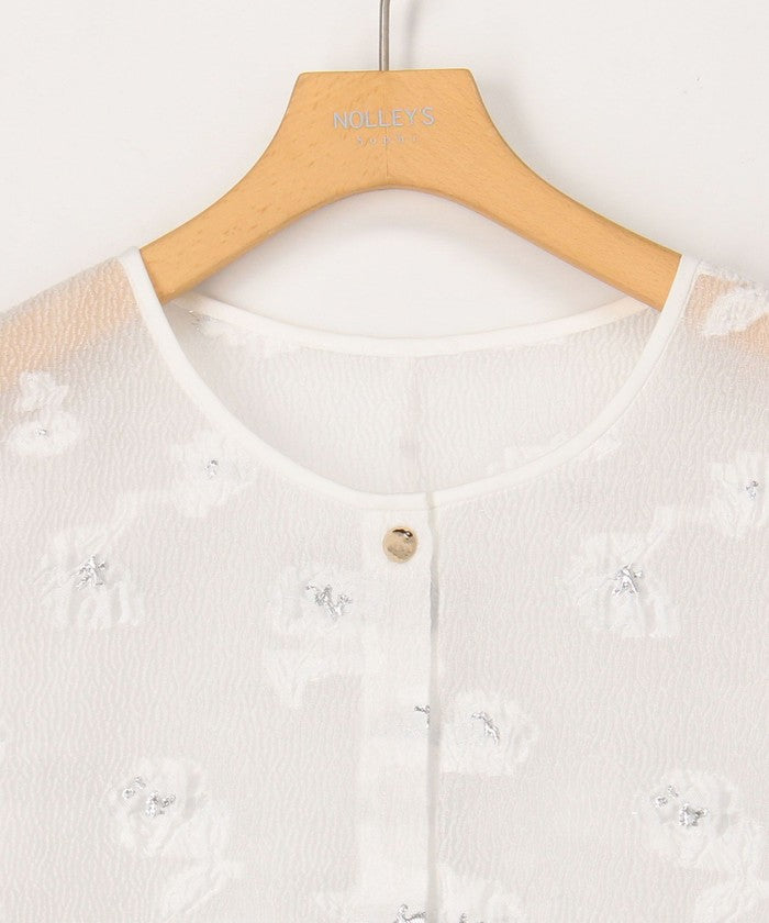 ノーリーズソフィー NOLLEY'S sophi ラメフラワージャガードBL (ブラック・グレー系1) ブラック・グレー系1