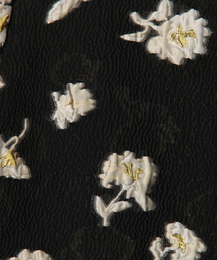 ノーリーズソフィー NOLLEY'S sophi ラメフラワージャガードBL (ブラック・グレー系1) ブラック・グレー系1