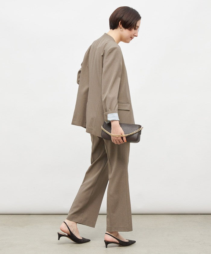 ノーリーズソフィー NOLLEY'S sophi ソフトシャンブレーノーカラーJK (カーキ) カーキ