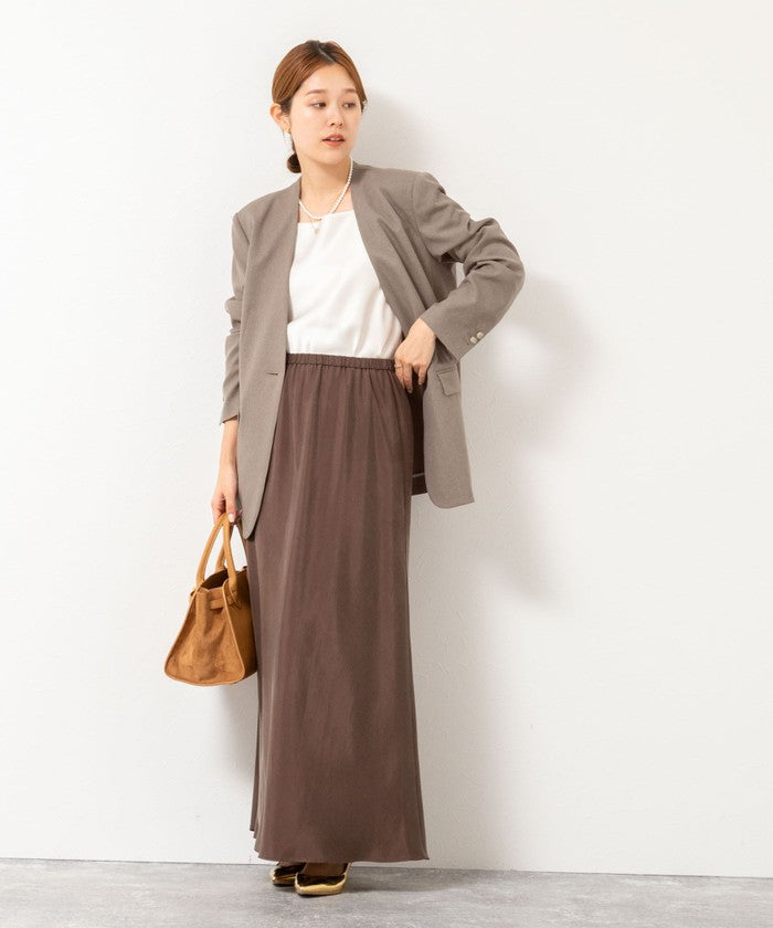 ノーリーズソフィー NOLLEY'S sophi ソフトシャンブレーノーカラーJK (カーキ) カーキ