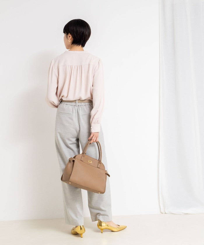 ノーリーズソフィー NOLLEY'S sophi ジョーゼットVネックBL (ホワイト系2) ホワイト系2