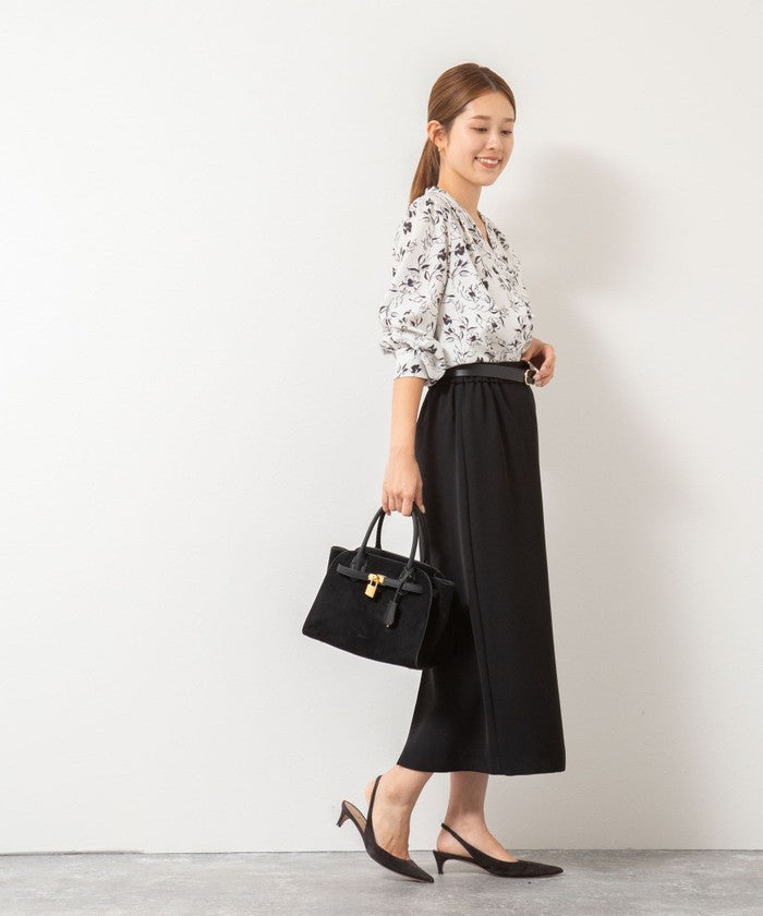 ノーリーズソフィー NOLLEY'S sophi ジョーゼットVネックBL (ホワイト系2) ホワイト系2