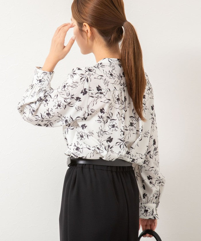 ノーリーズソフィー NOLLEY'S sophi ジョーゼットVネックBL (ホワイト系2) ホワイト系2