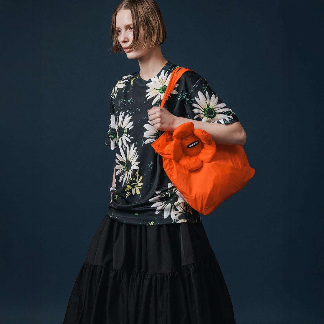 ノントーキョー NON TOKYO フラワーエコBAG(FLOWER ECO BAG) (ORANGE) ORANGE
