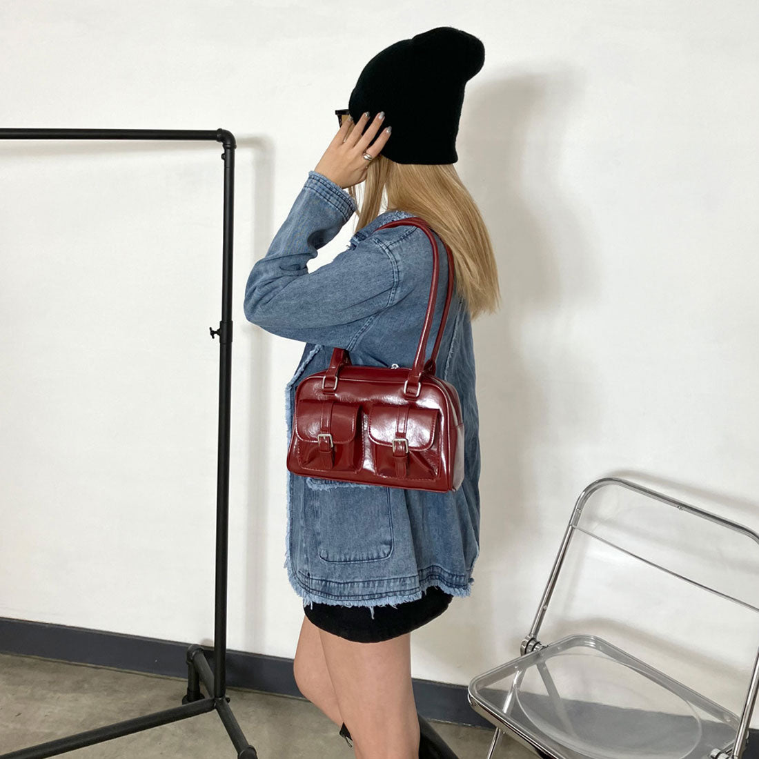 ノンヘッジ non-hedge 2ポケボストンバッグ (ブラウン) ブラウン