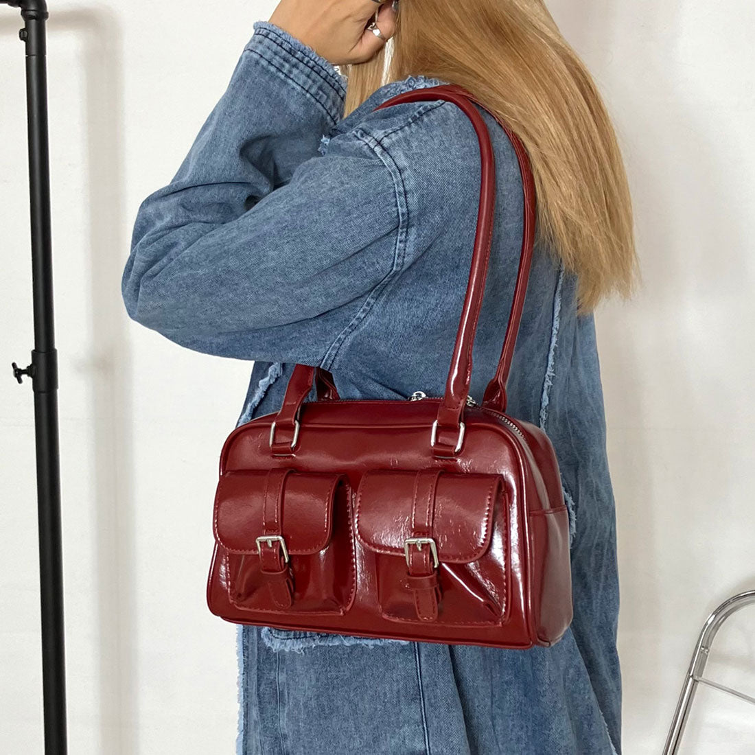 ノンヘッジ non-hedge 2ポケボストンバッグ (ブラウン) ブラウン