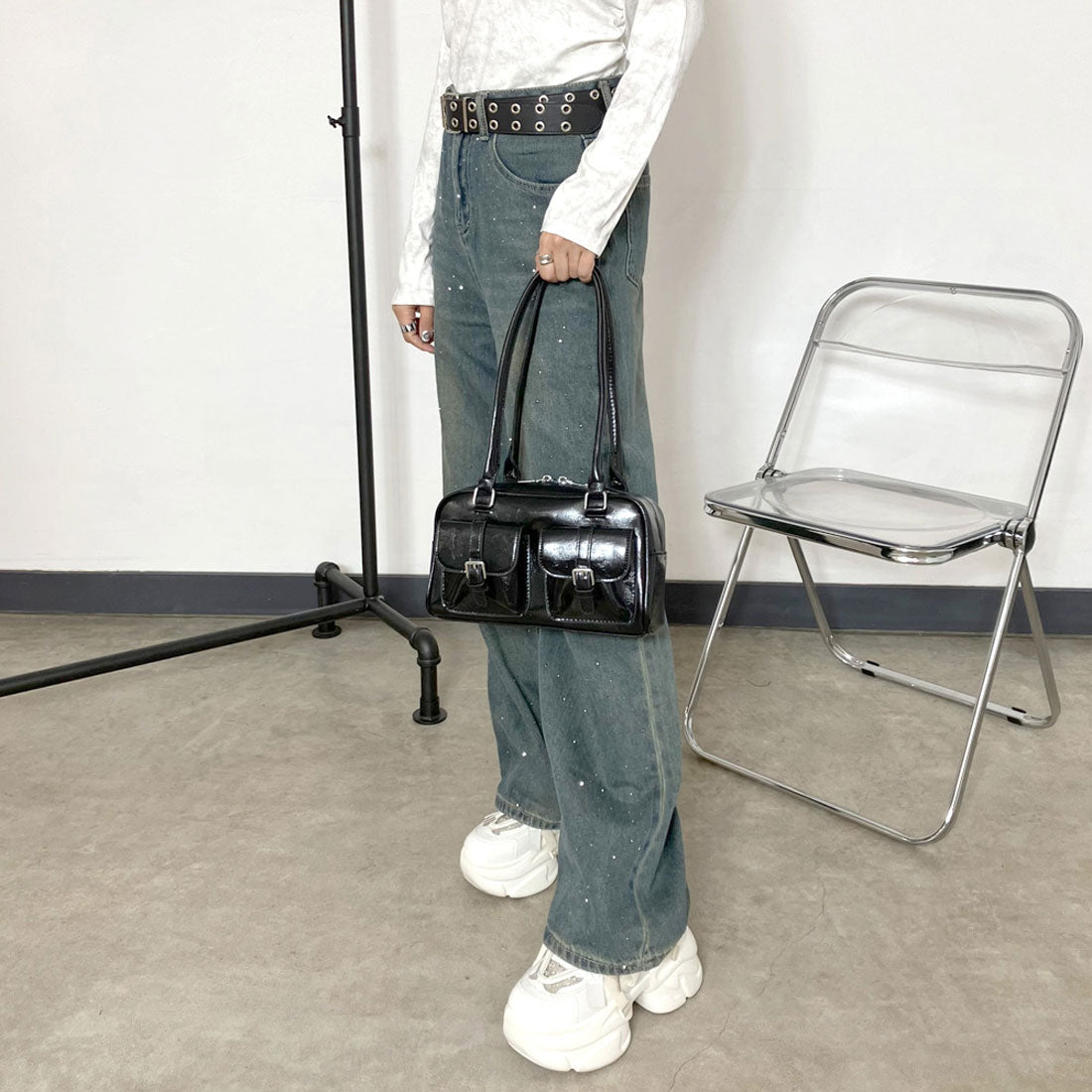 ノンヘッジ non-hedge 2ポケボストンバッグ (ブラウン) ブラウン