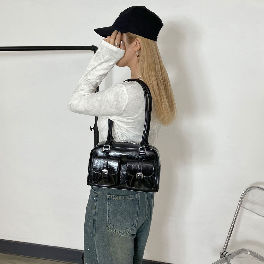 ノンヘッジ non-hedge 2ポケボストンバッグ (ブラウン) ブラウン