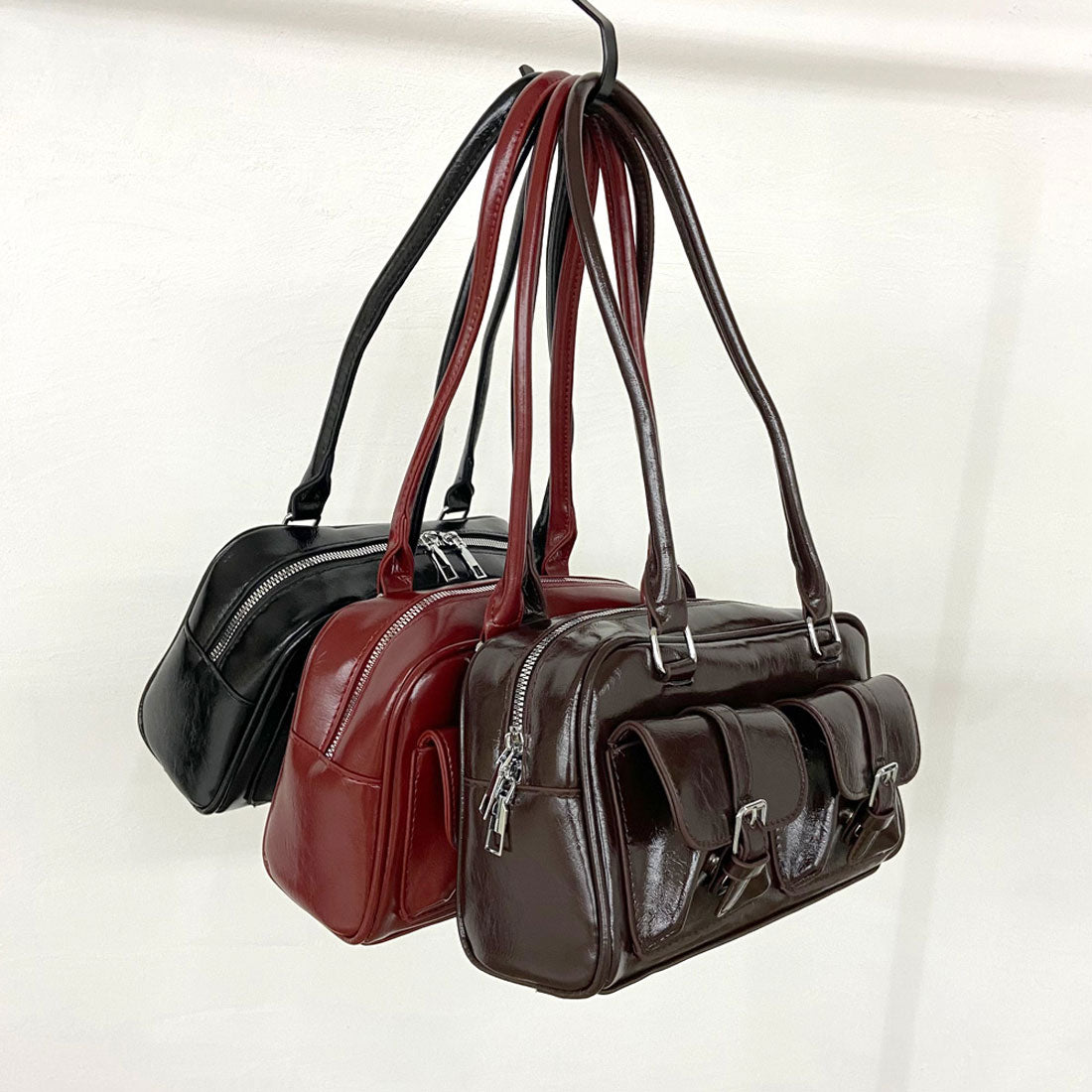 ノンヘッジ non-hedge 2ポケボストンバッグ (ブラウン) ブラウン