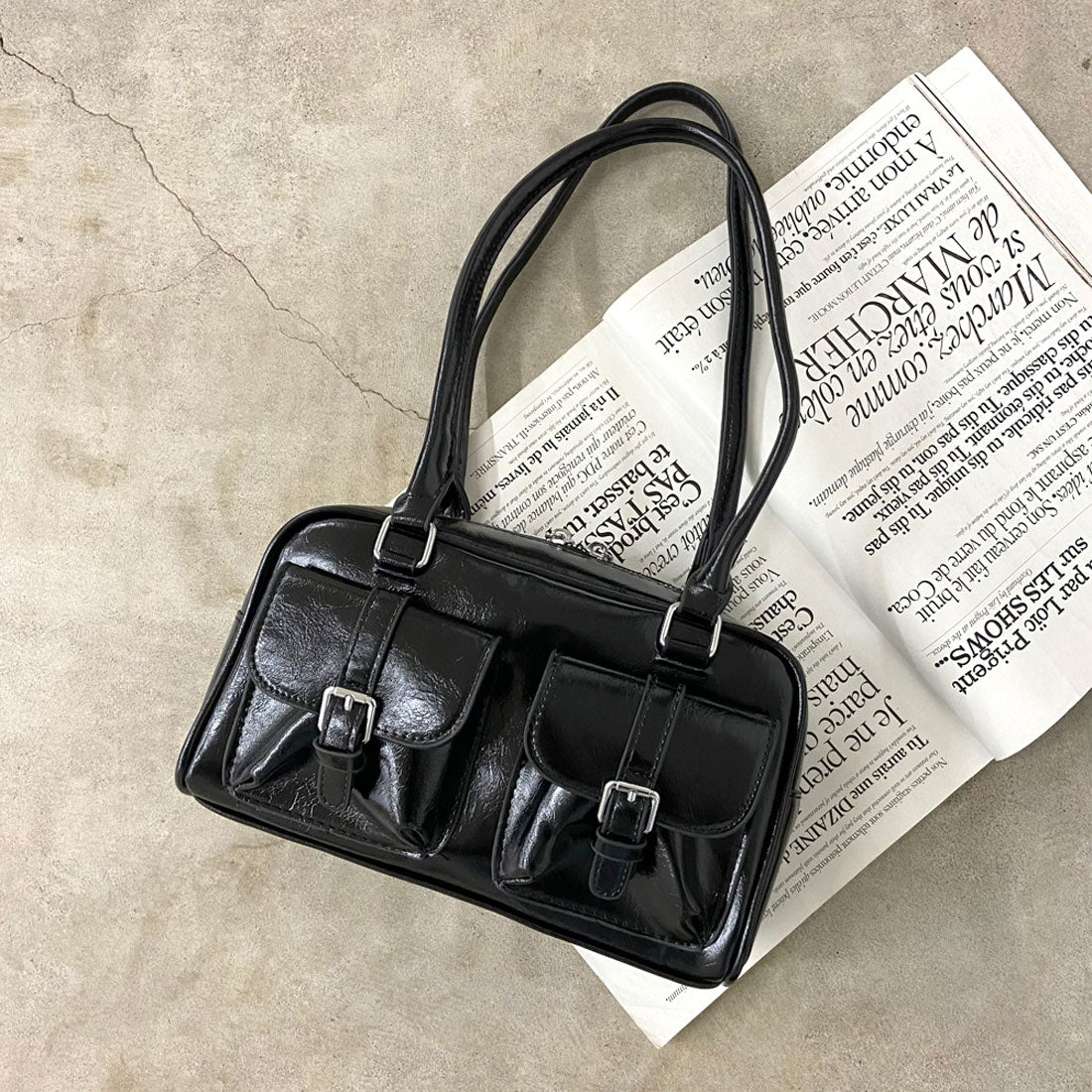 ノンヘッジ non-hedge 2ポケボストンバッグ (ブラウン) ブラウン