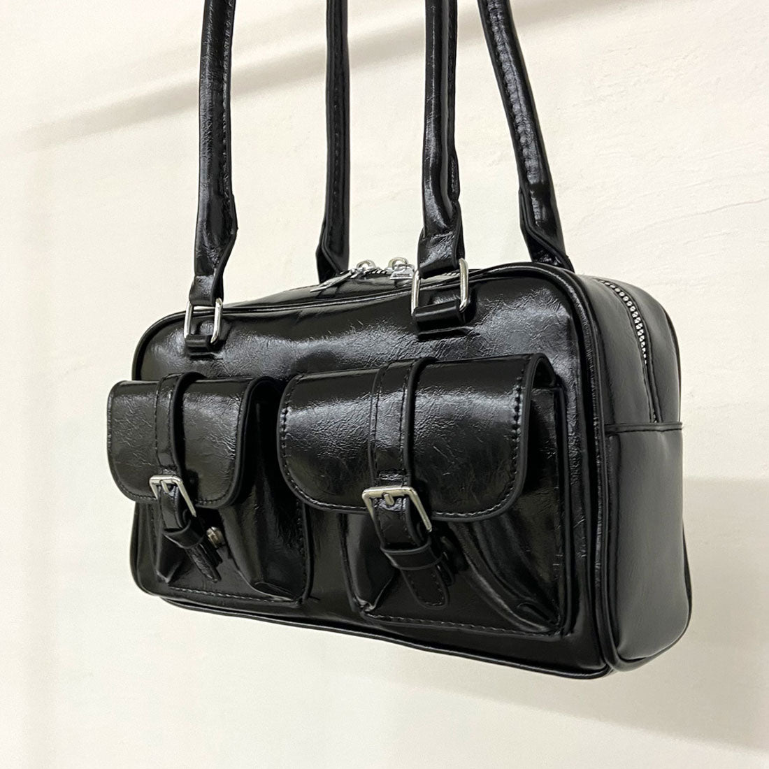 ノンヘッジ non-hedge 2ポケボストンバッグ (ブラウン) ブラウン