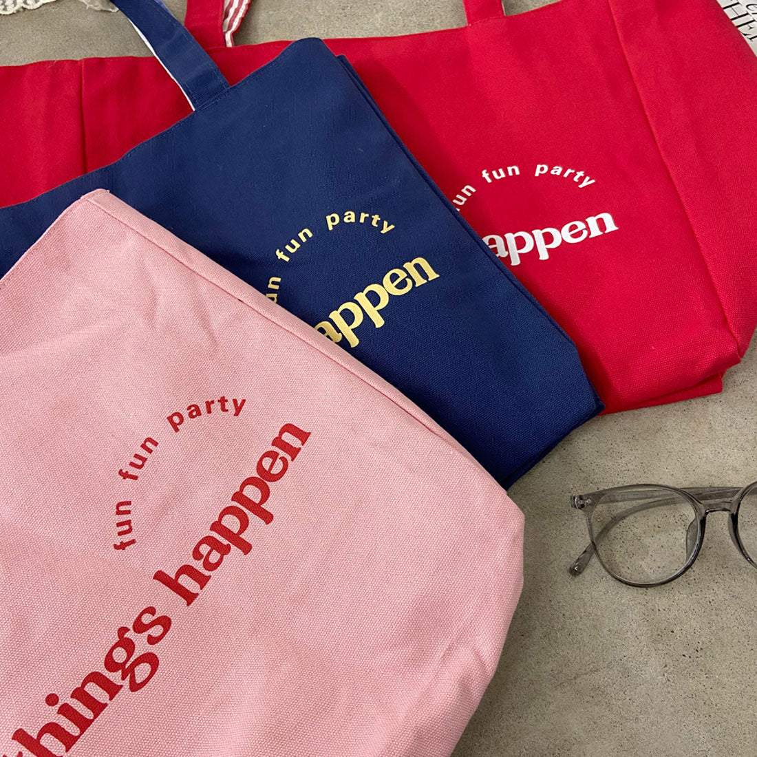 ノンヘッジ non-hedge ストライプキャンバスリバーシブルトートバッグ (ブルー) ブルー