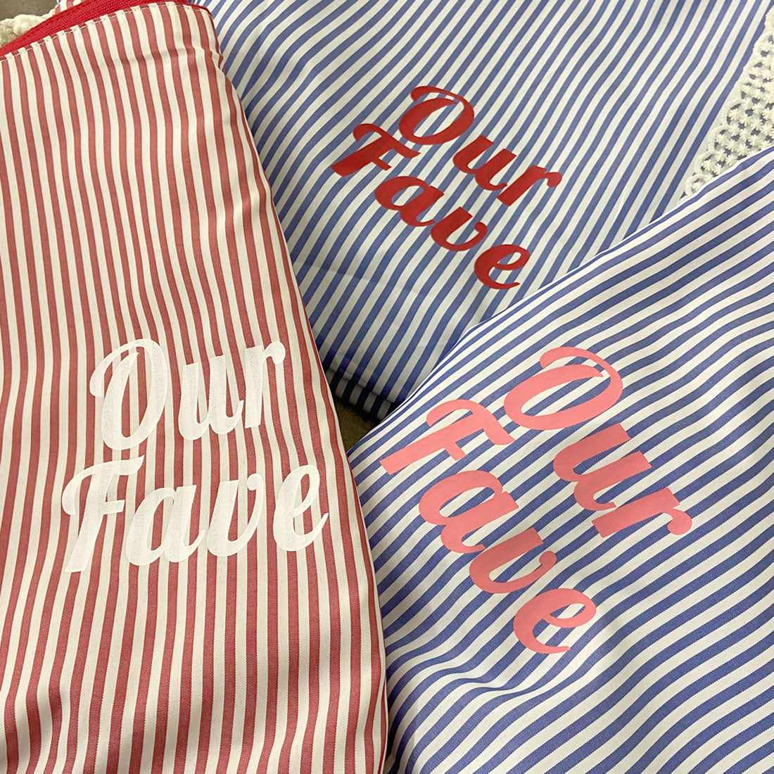 ノンヘッジ non-hedge ストライプキャンバスリバーシブルトートバッグ (ブルー) ブルー