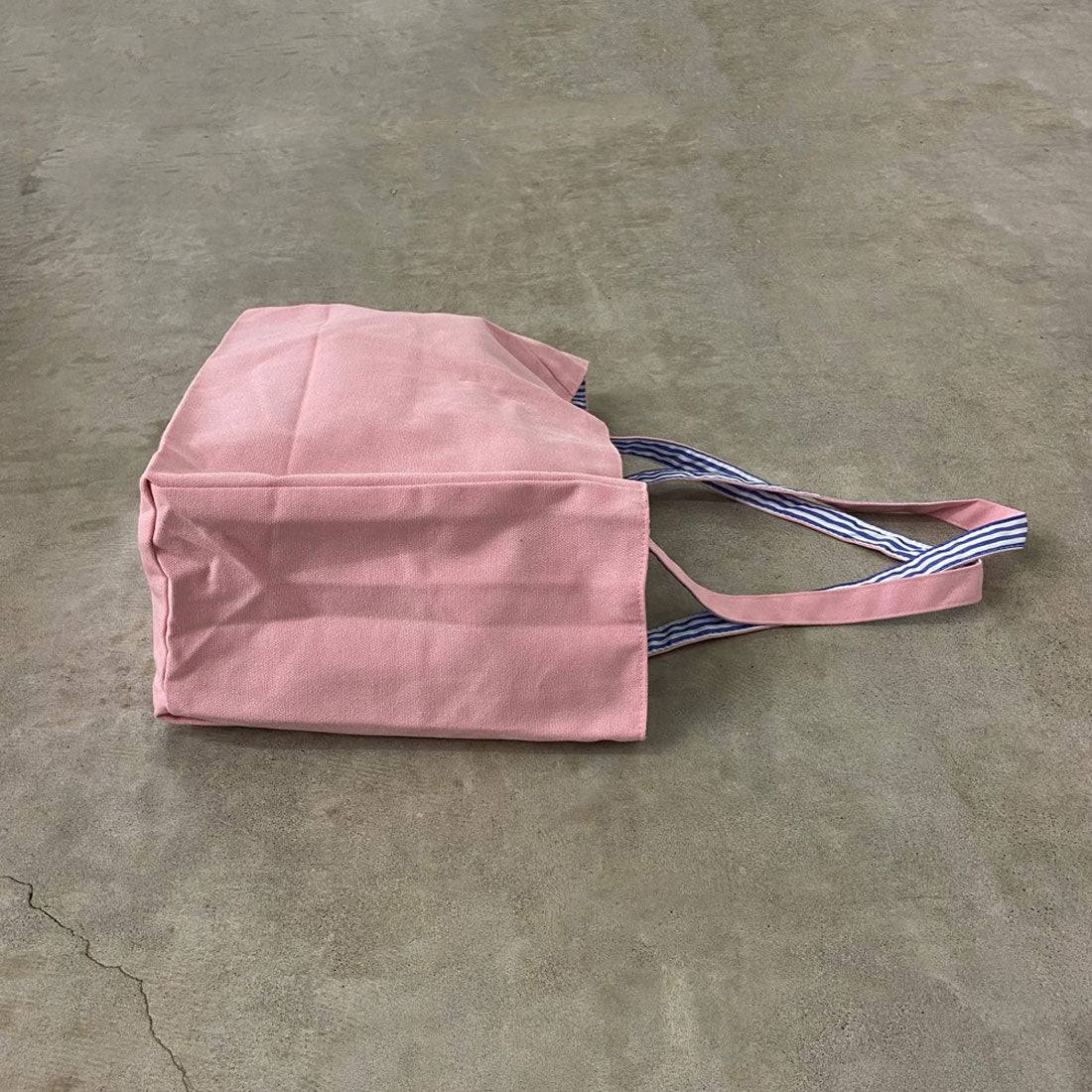 ノンヘッジ non-hedge ストライプキャンバスリバーシブルトートバッグ (ブルー) ブルー