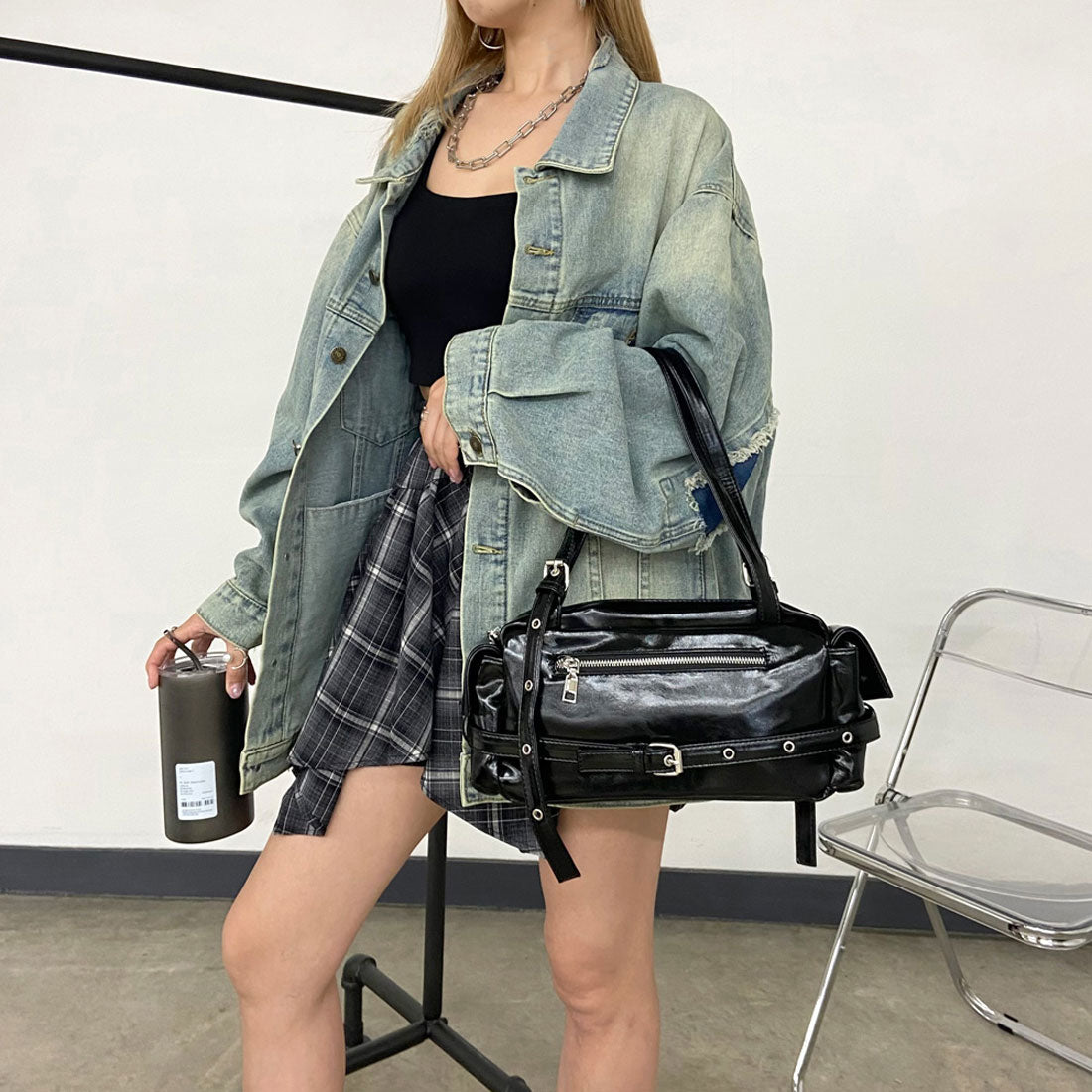 ノンヘッジ non-hedge ベルトZIPボストンバッグ (ブラウン) ブラウン