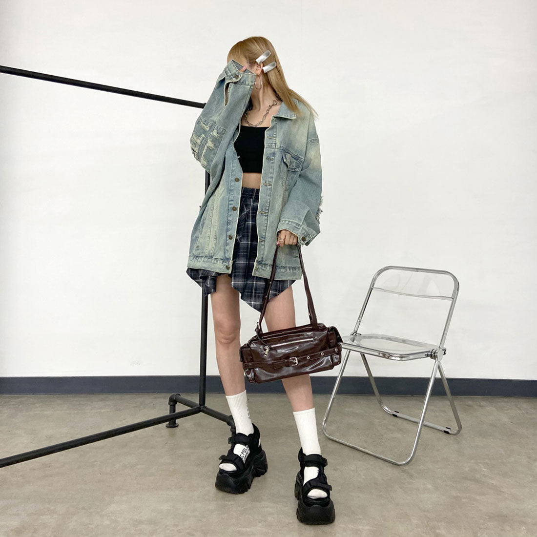 ノンヘッジ non-hedge ベルトZIPボストンバッグ (ブラウン) ブラウン