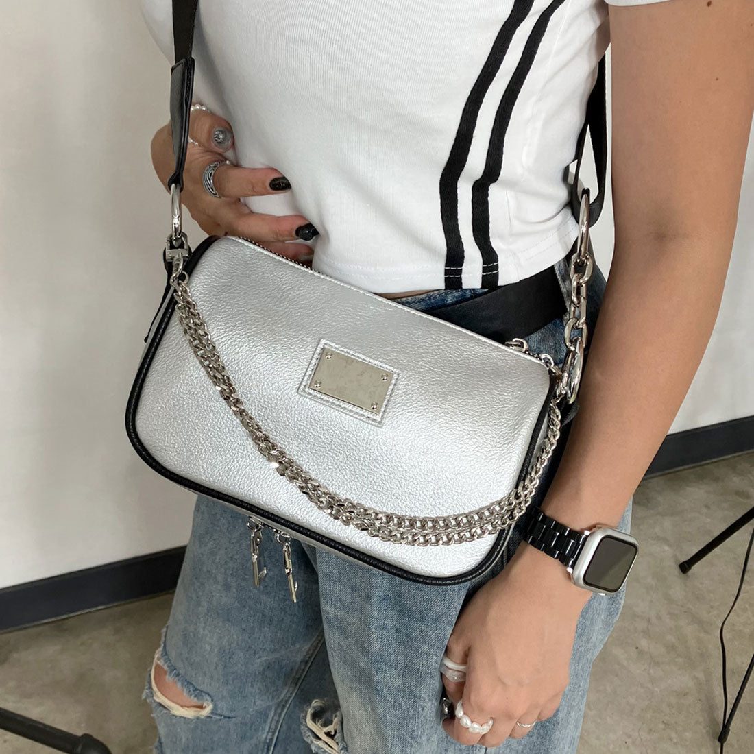 ノンヘッジ non-hedge ショルダーロゴ2WAYバッグ