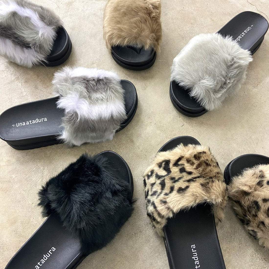 ノンヘッジ non-hedge ★WEB限定★ファーサンダル (ブラック) ブラック