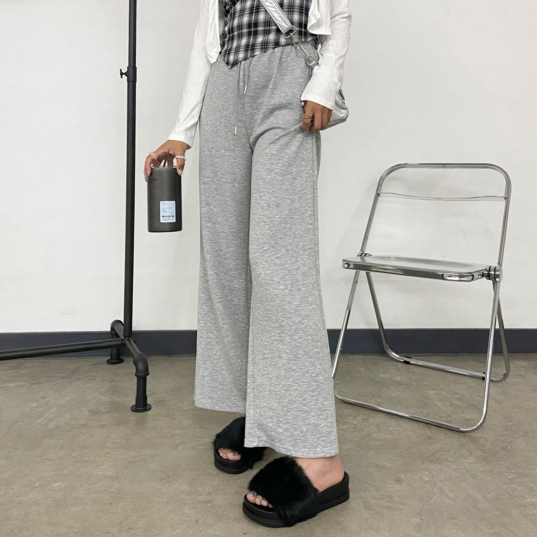 ノンヘッジ non-hedge ★WEB限定★ファーサンダル (ブラック) ブラック