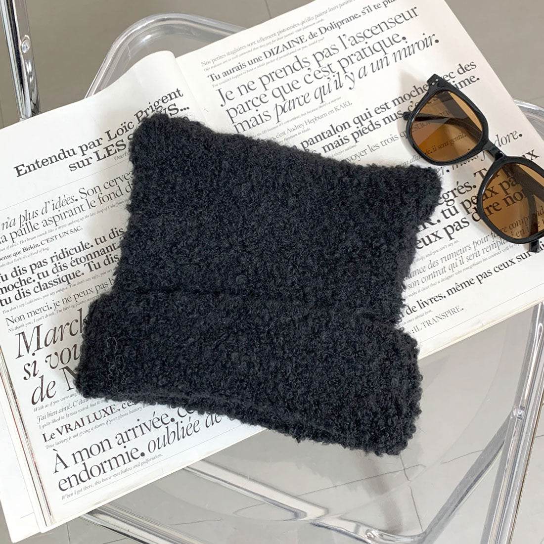 ノンヘッジ non-hedge ネコミミブークレニット帽