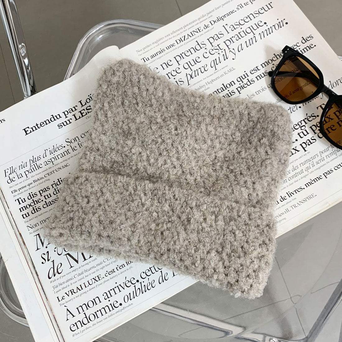 ノンヘッジ non-hedge ネコミミブークレニット帽