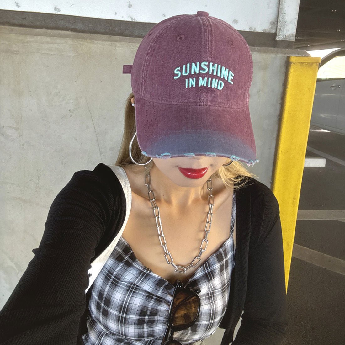 ノンヘッジ non-hedge ムラロゴ刺繍キャップ (ボルドー) ボルドー