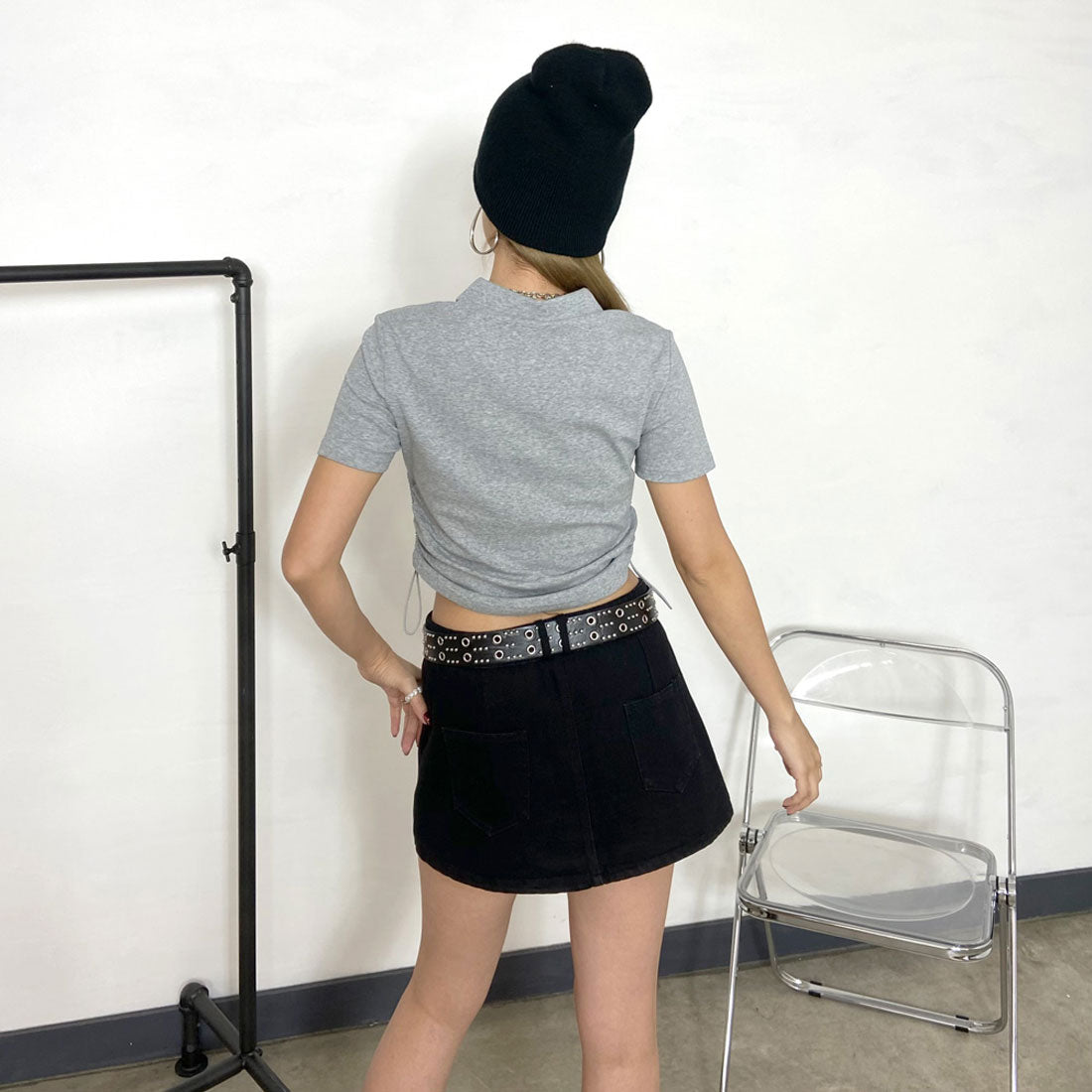 ノンヘッジ non-hedge ZIPサイドドロストポロ (ブラック) ブラック