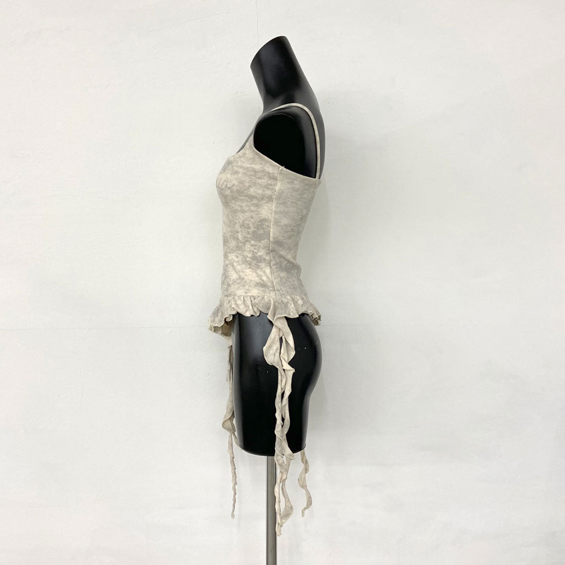 ノンヘッジ non-hedge ストーンロゴアシメトップス (チャコール) チャコール