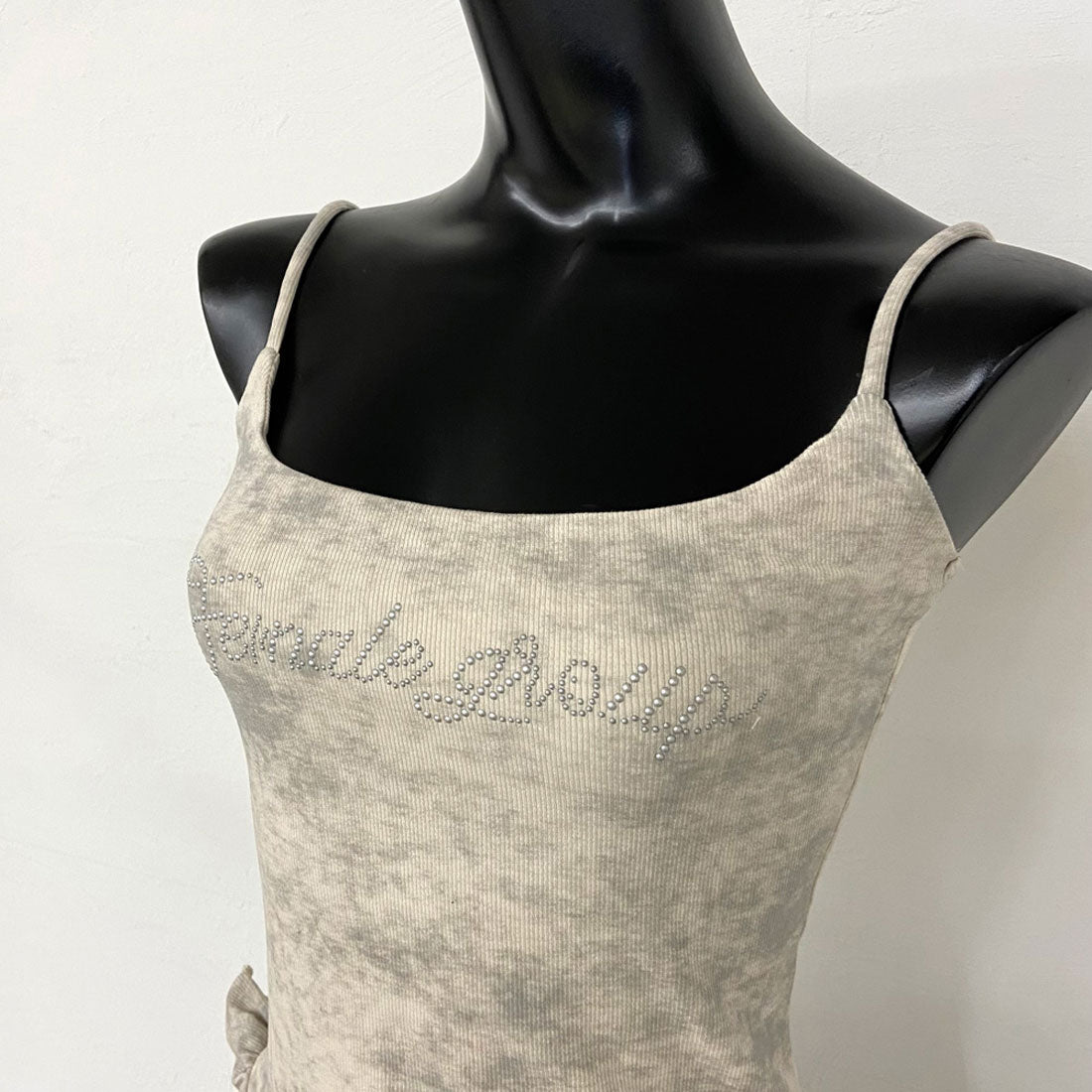 ノンヘッジ non-hedge ストーンロゴアシメトップス (チャコール) チャコール