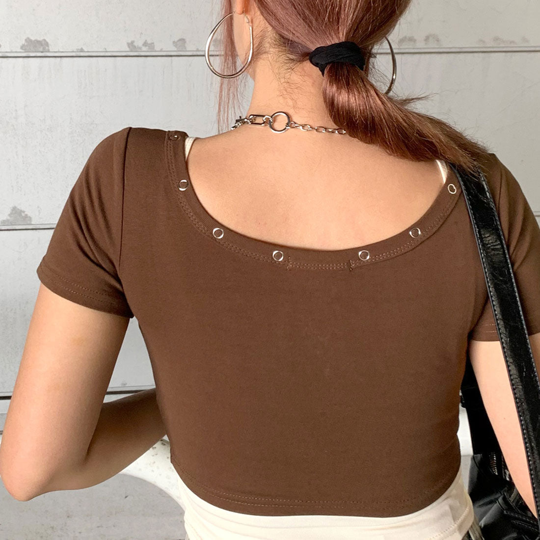 ノンヘッジ non-hedge アンサンブルZIPショートトップス (グレー) グレー