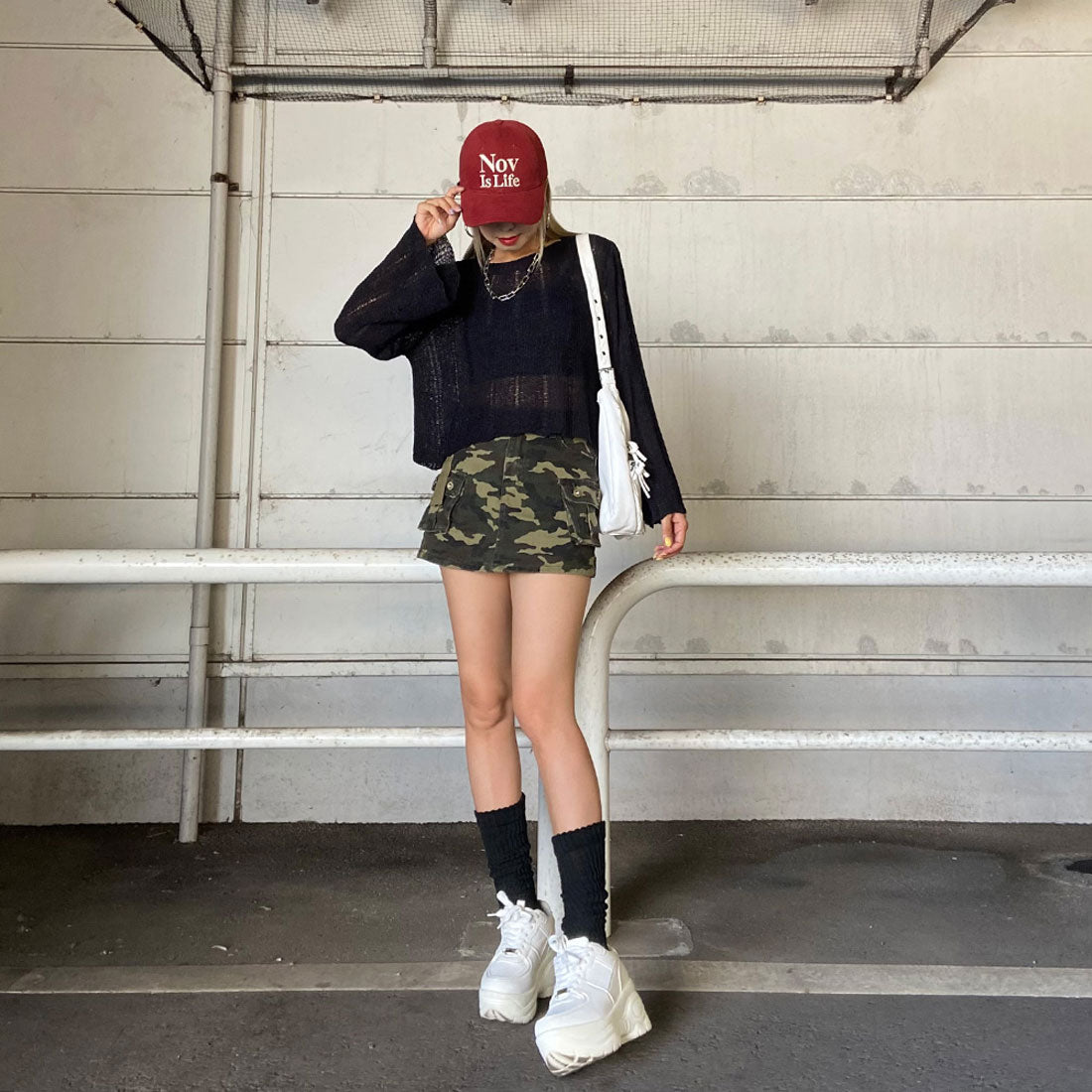 ノンヘッジ non-hedge 透かしプルオーバー (チャコール) チャコール