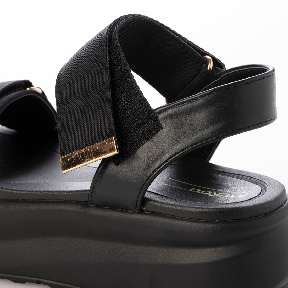 Noyau Thick-soled Satin Velcro Sports Sandals