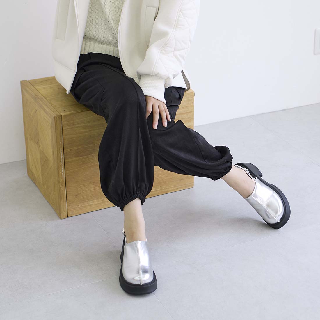 中心線防水台木鞋涼鞋