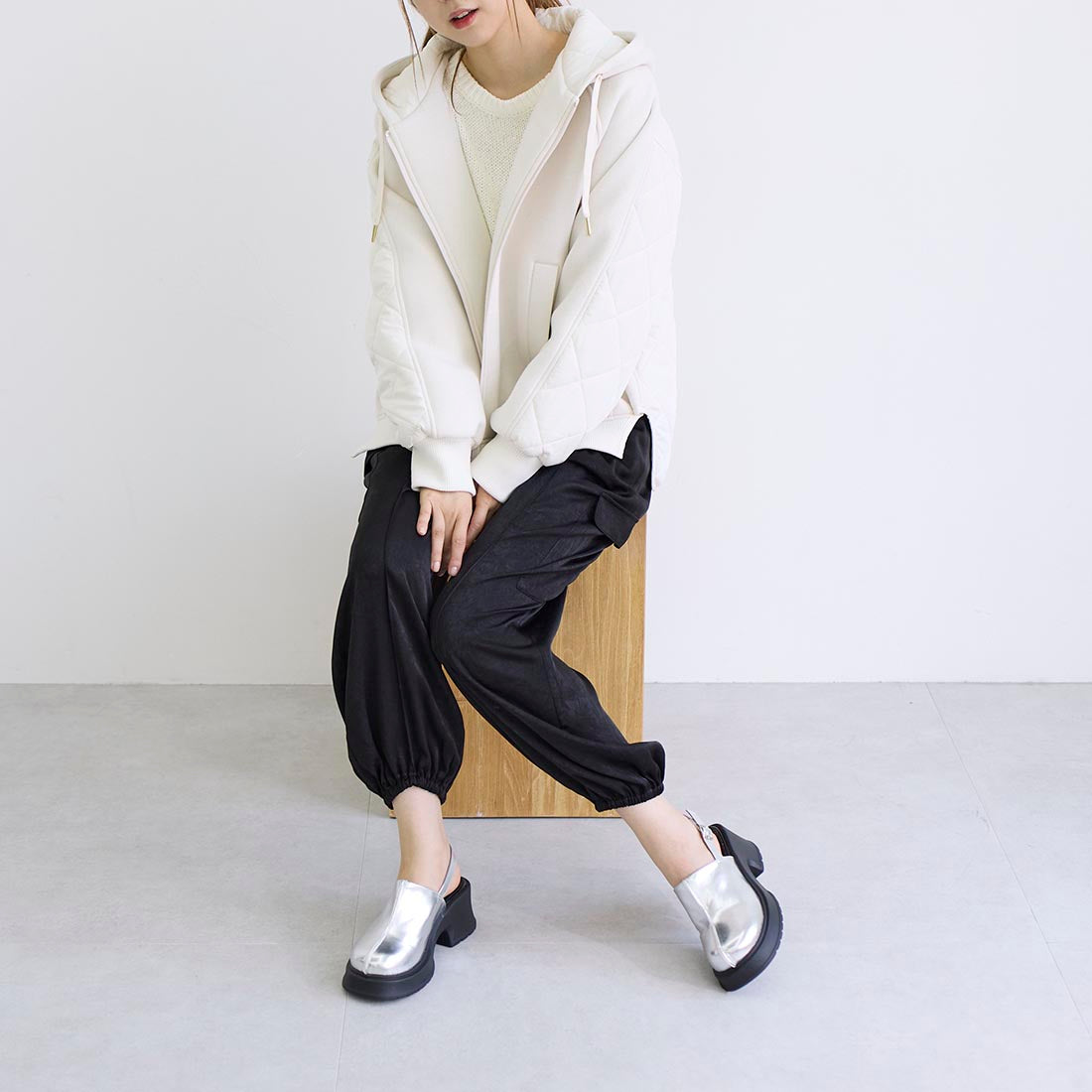 中心線防水台木鞋涼鞋