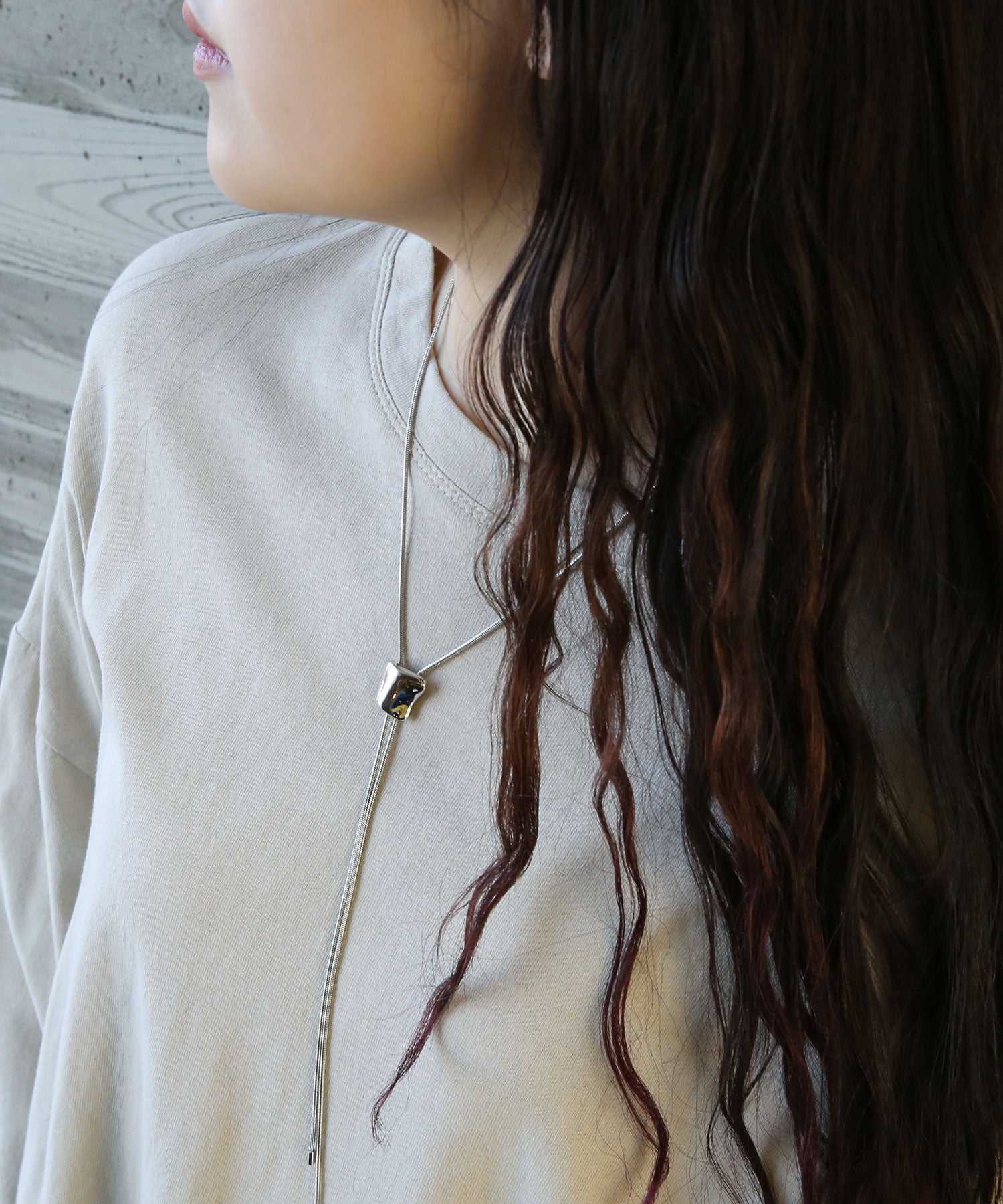 コレカラ colleca la ループロングネックレス (シルバー) シルバー