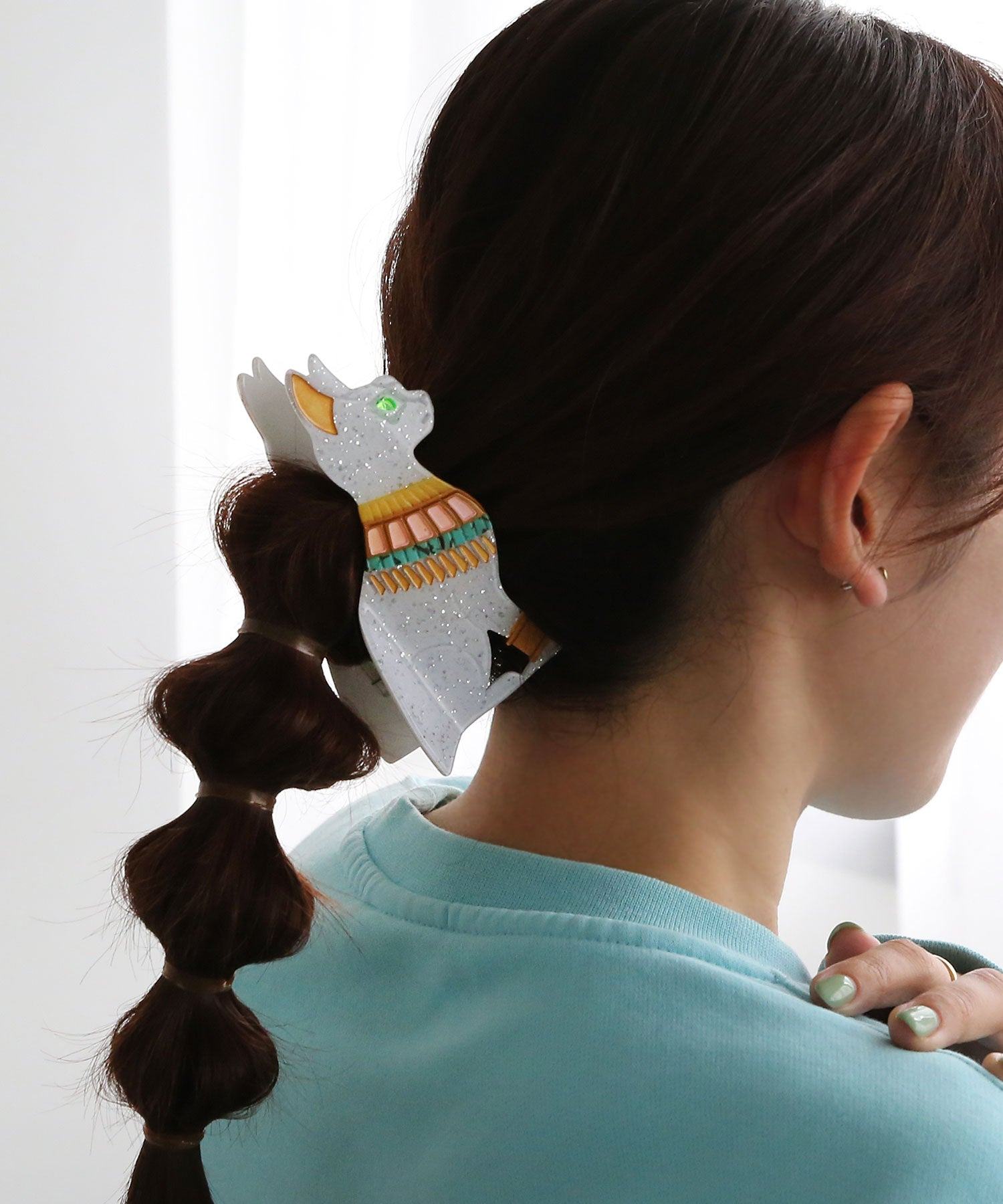 コレカラ colleca la エジプトねこ バンスクリップ (ホワイト) ホワイト