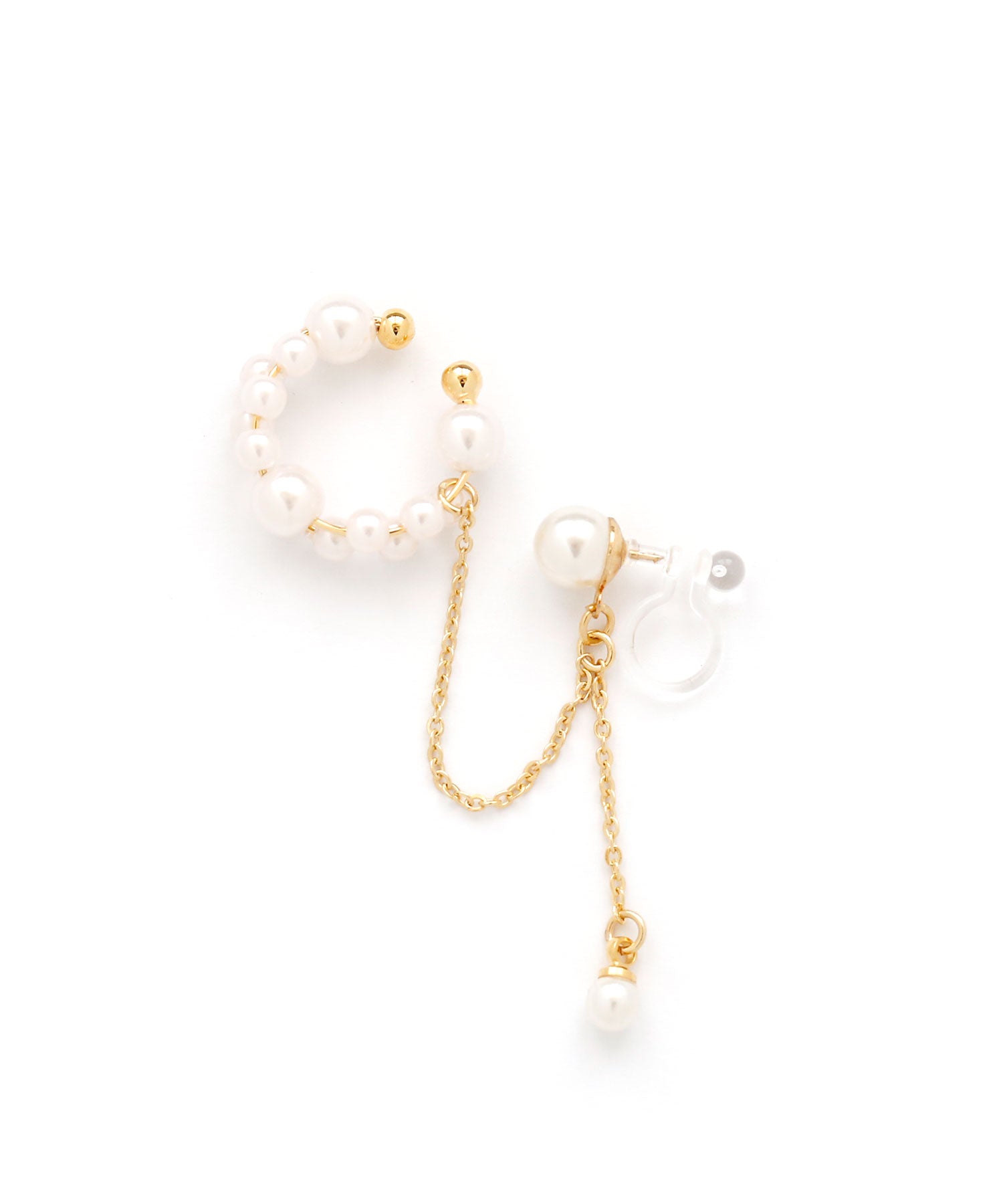 コレカラ colleca la パールイヤカフ×パール樹脂イヤリング (ゴールド) ゴールド