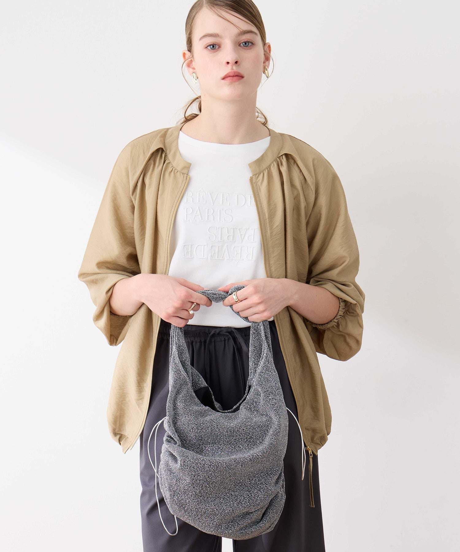 ルスークホリデー LE SOUK HOLIDAY グリッタートートBAG (ブラック) ブラック