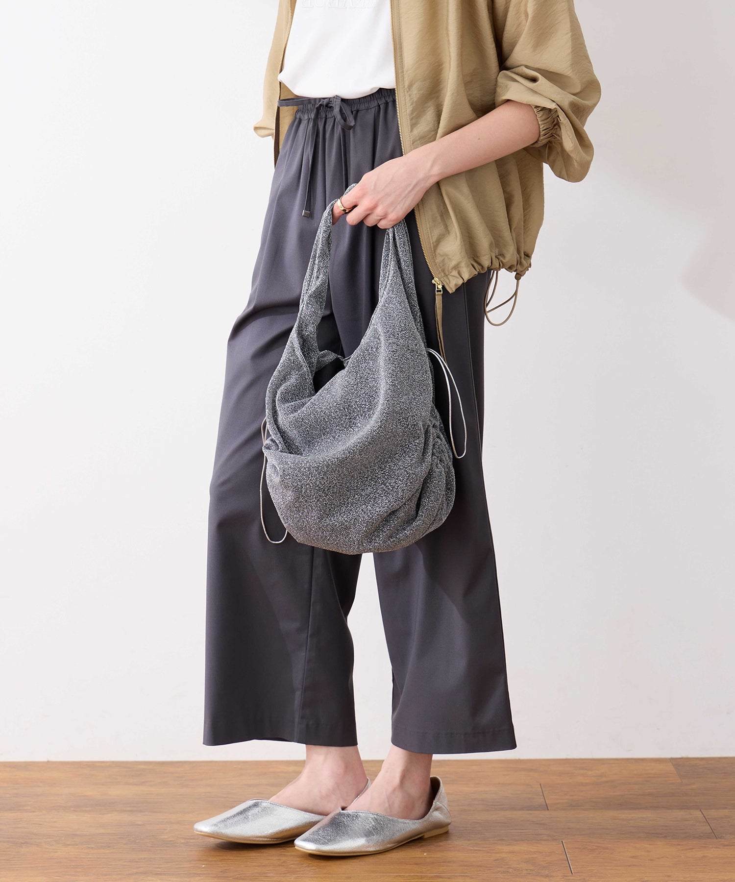 ルスークホリデー LE SOUK HOLIDAY グリッタートートBAG (ブラック) ブラック