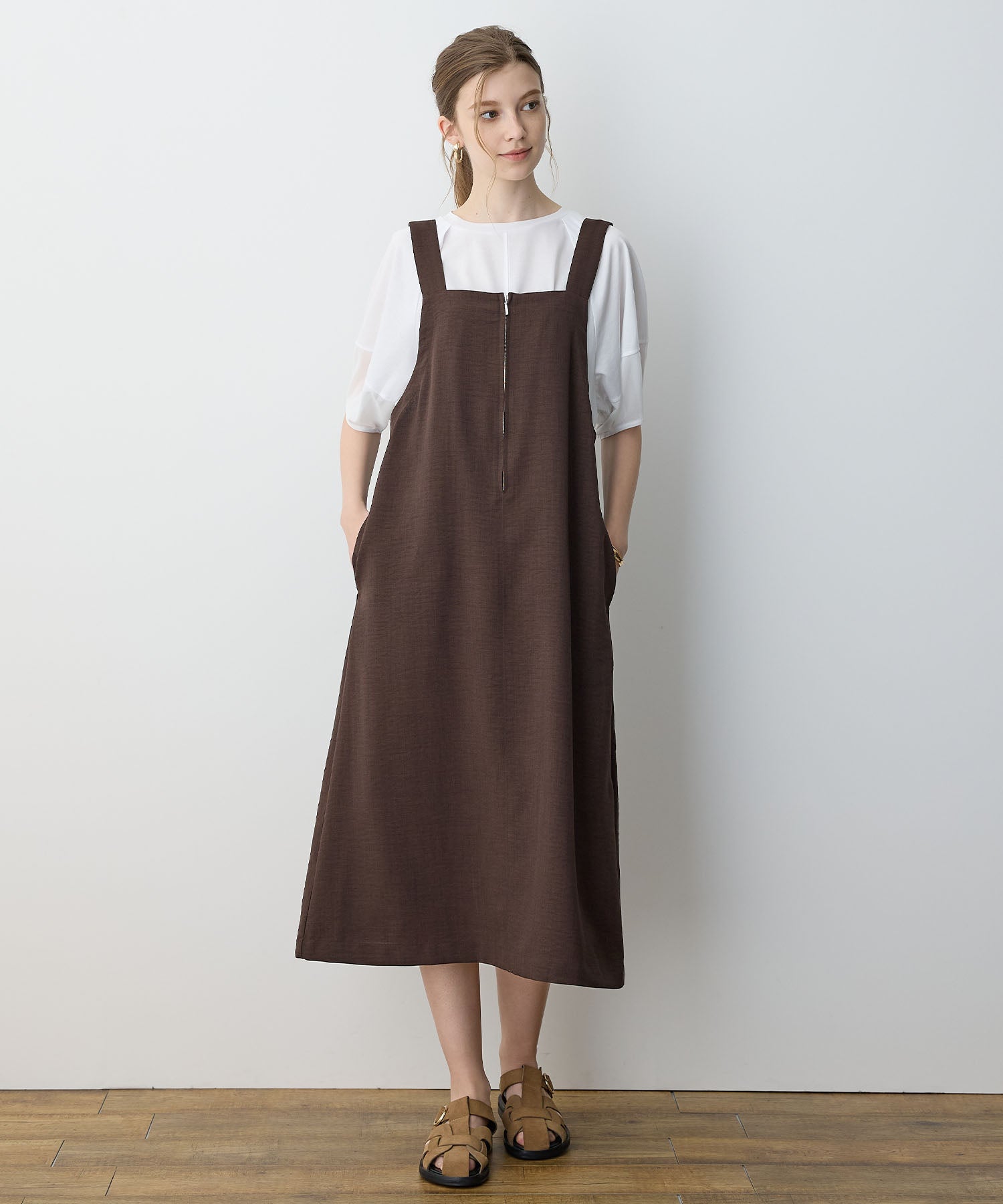 ルスークホリデー LE SOUK HOLIDAY リネンジャンスカ (ブラウン) ブラウン