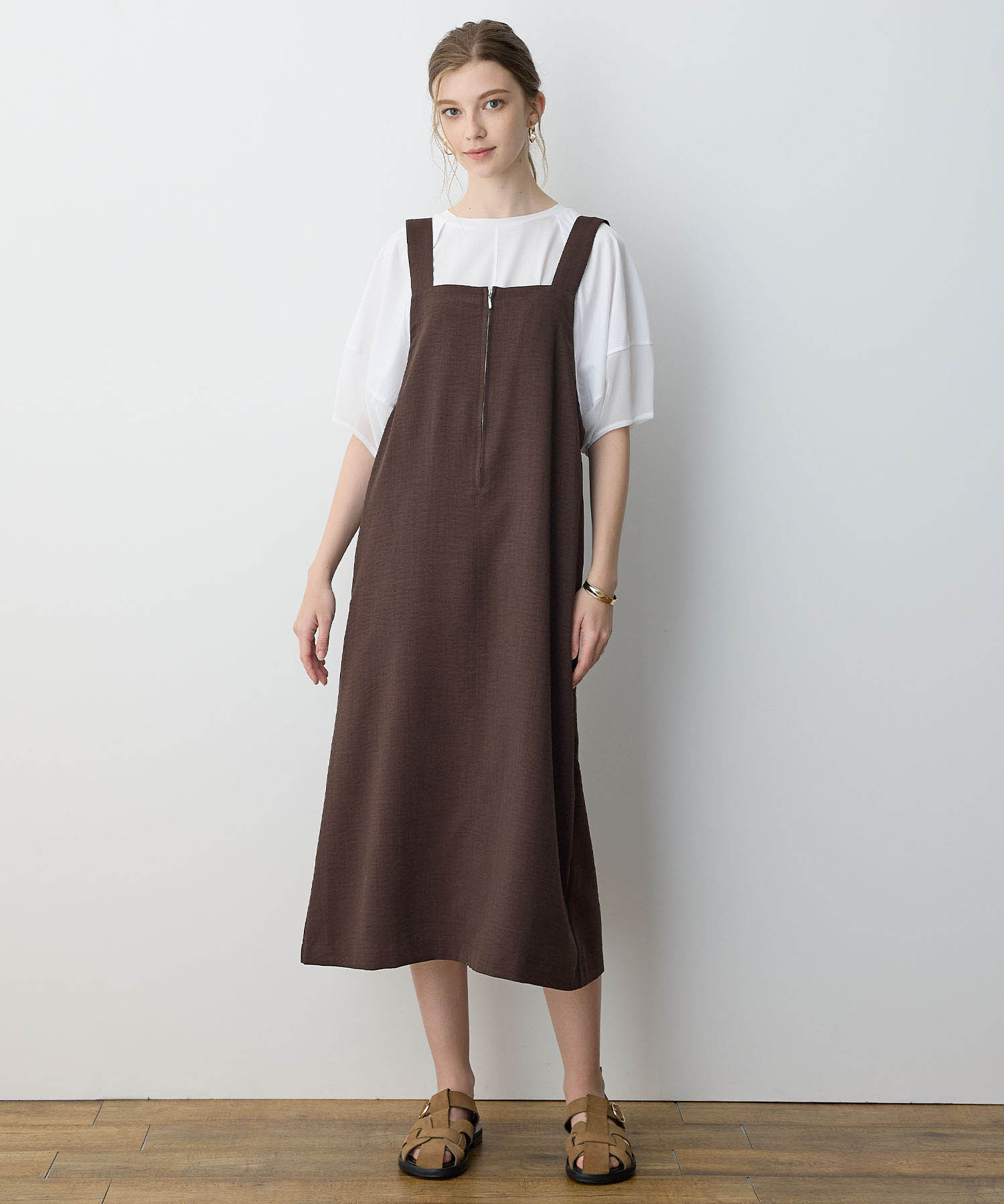ルスークホリデー LE SOUK HOLIDAY リネンジャンスカ (ブラウン) ブラウン