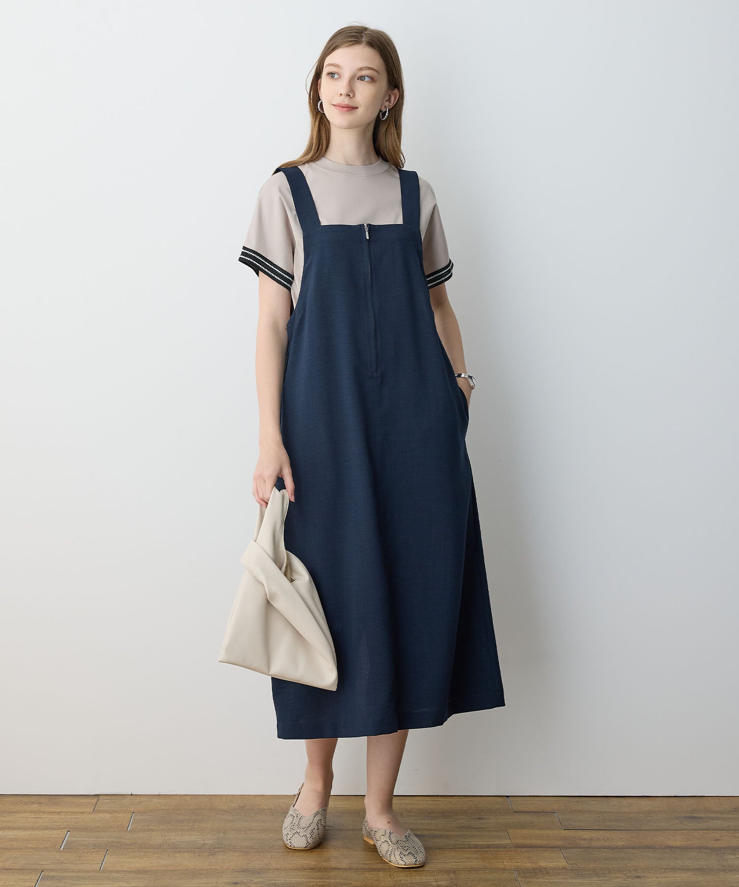 ルスークホリデー LE SOUK HOLIDAY リネンジャンスカ (ネイビー) ネイビー