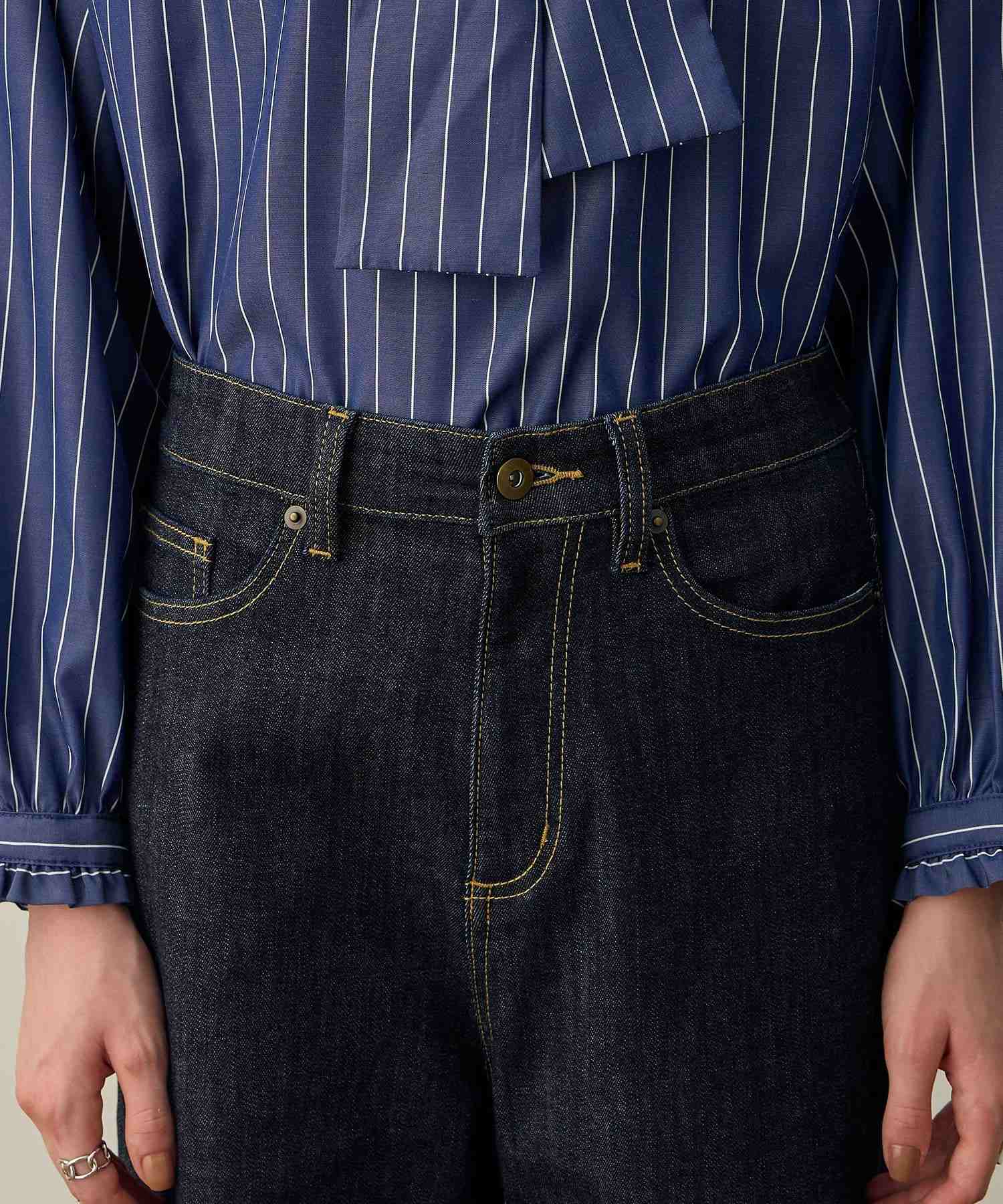 ルスークホリデー LE SOUK HOLIDAY ワイドデニムパンツ (ブラック) ブラック