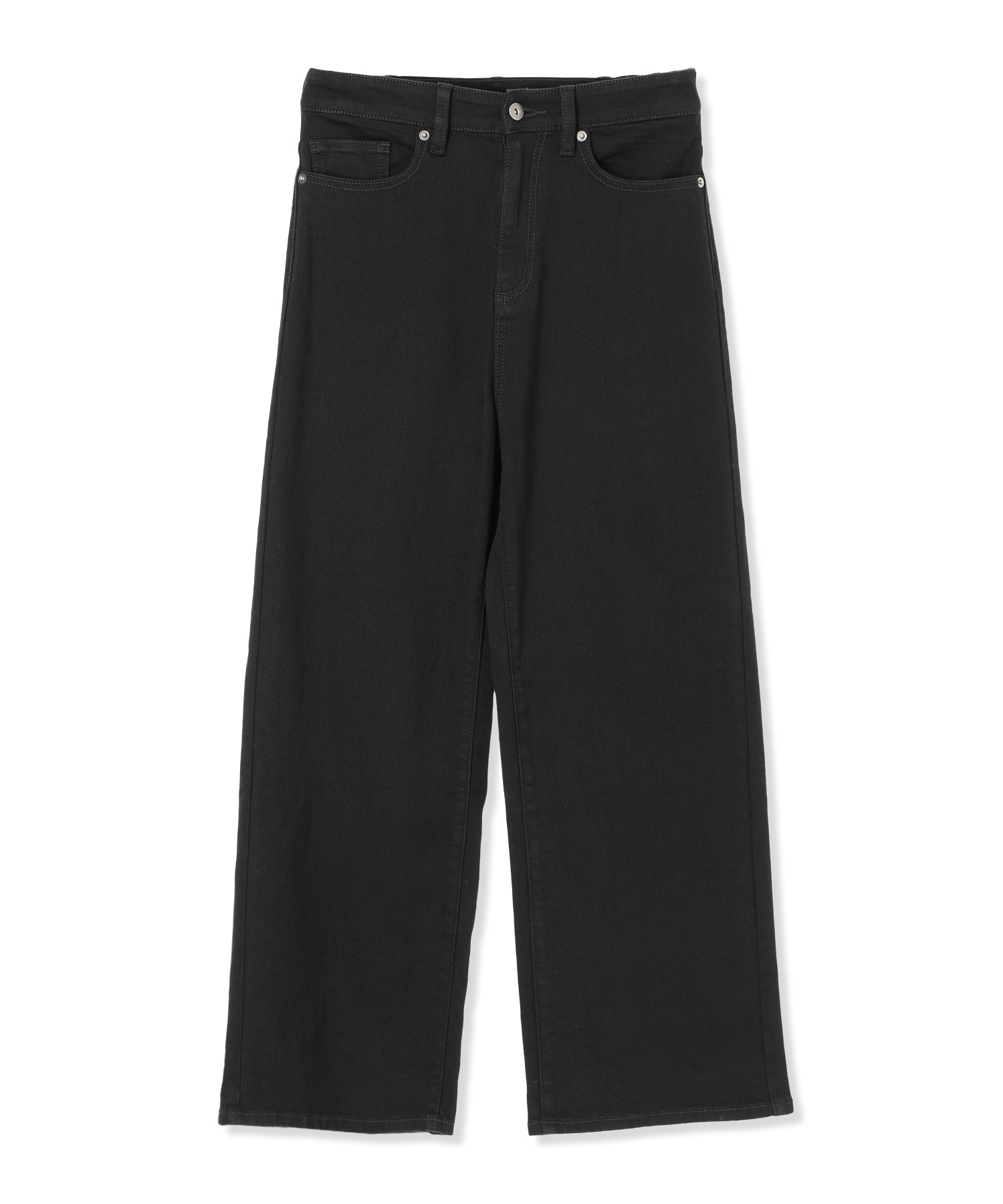 ルスークホリデー LE SOUK HOLIDAY ワイドデニムパンツ (ブラック) ブラック