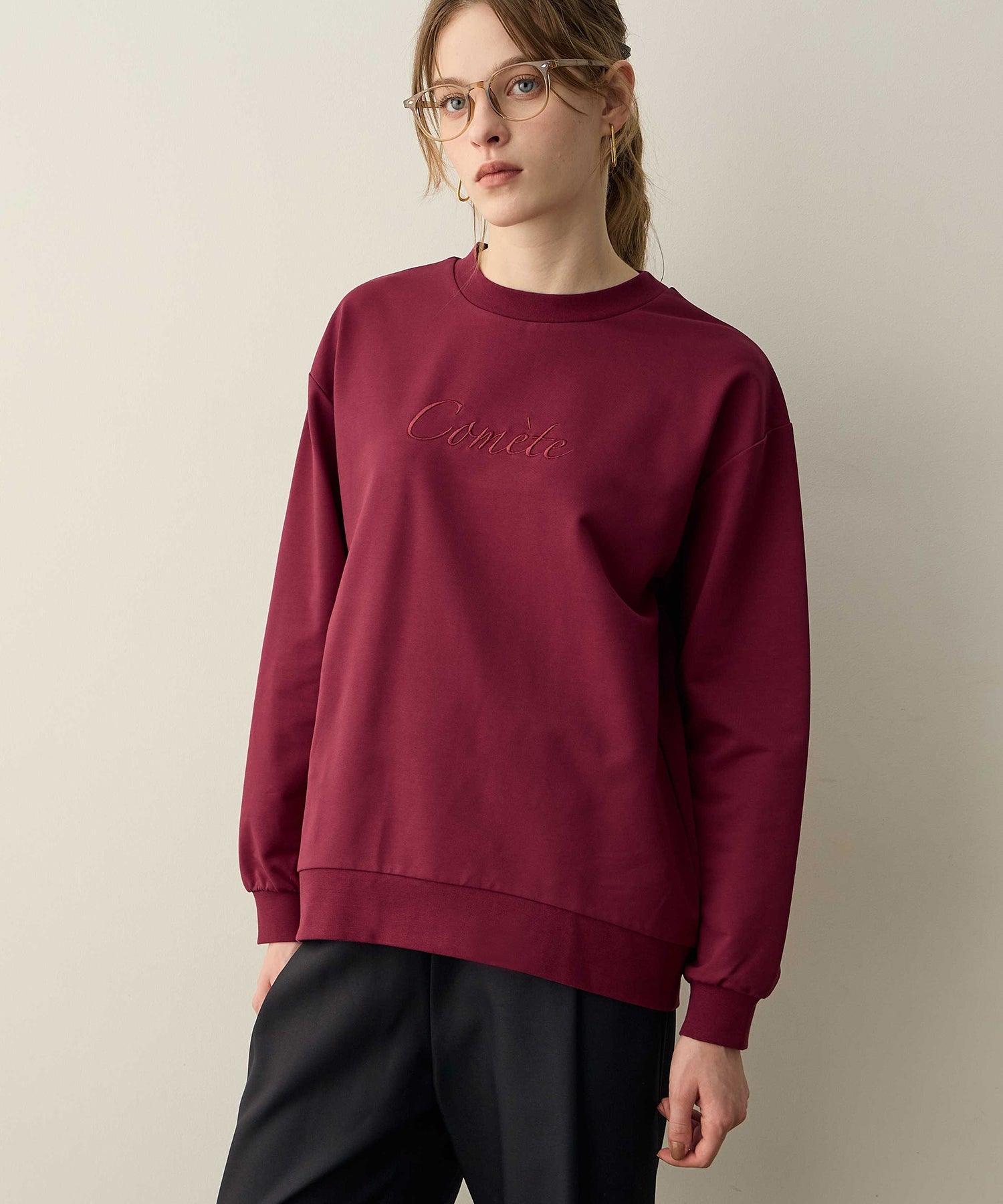 ルスークホリデー LE SOUK HOLIDAY 刺しゅうスウェット (ブラック) ブラック