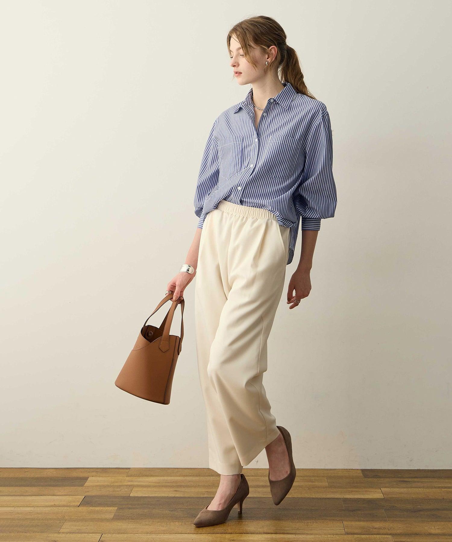 ルスークホリデー LE SOUK HOLIDAY レギュラーカラーシャツ (サックス) サックス