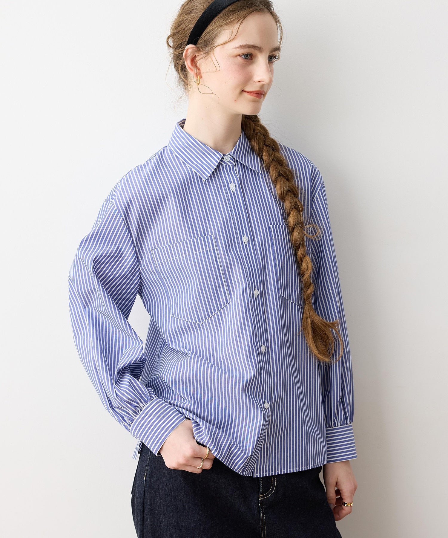 ルスークホリデー LE SOUK HOLIDAY レギュラーカラーシャツ (サックス) サックス